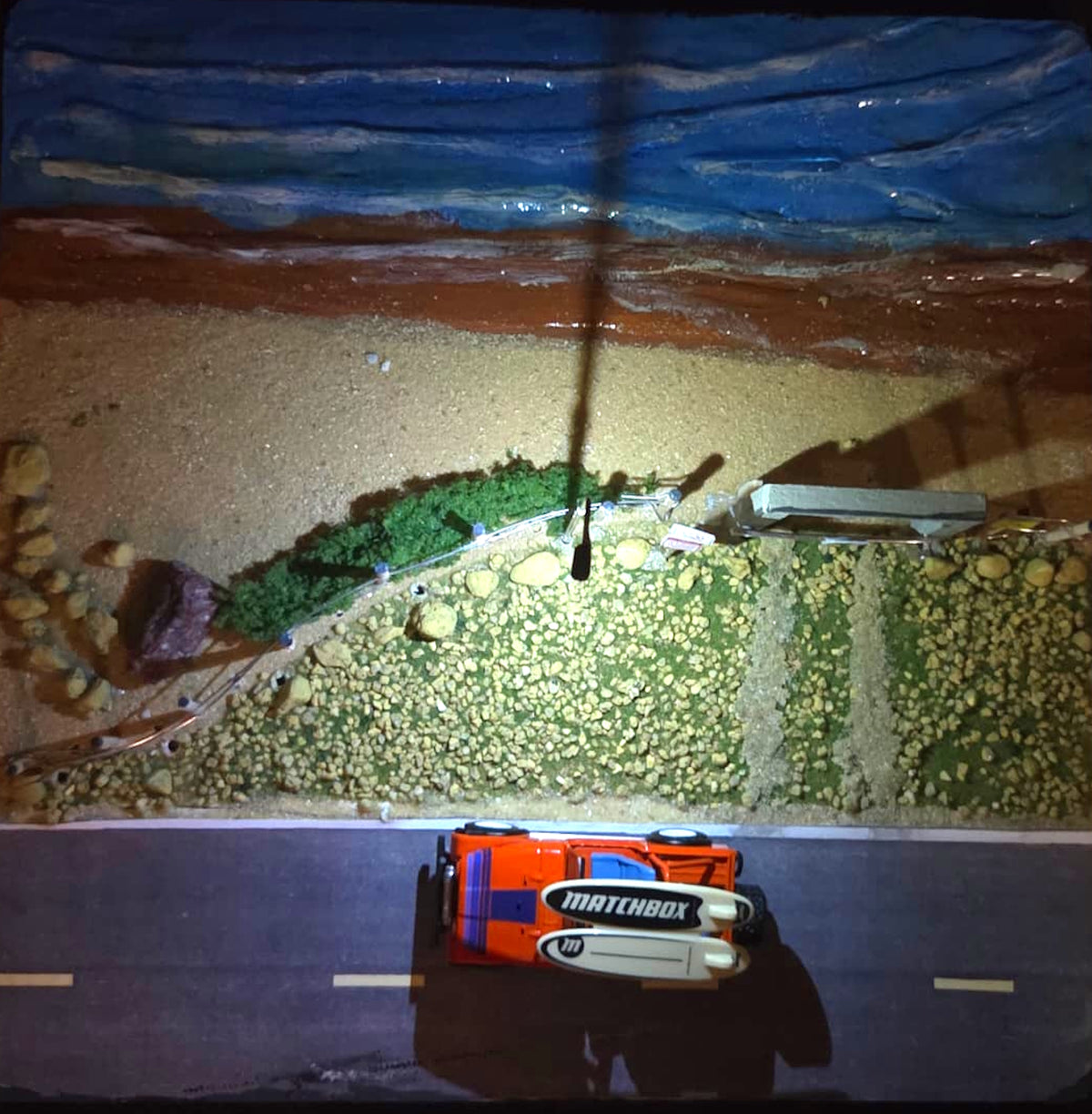 1:64 Diecast Lighted Beach Scene Diorama