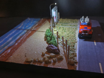 1:64 Diecast Lighted Beach Scene Diorama