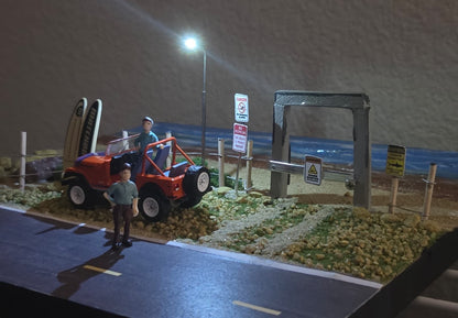 1:64 Diecast Lighted Beach Scene Diorama