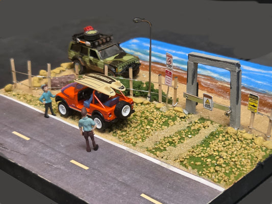 1:64 Diecast Lighted Beach Scene Diorama
