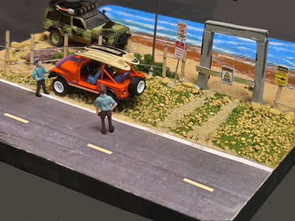 1:64 Diecast Lighted Beach Scene Diorama