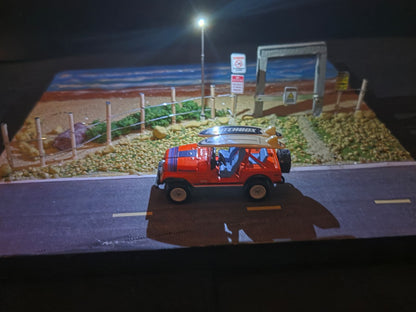 1:64 Diecast Lighted Beach Scene Diorama