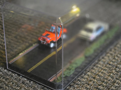 1:64 Diecast Road Diorama — Clear Acrylic Display Case
