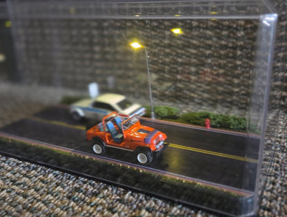 1:64 Diecast Road Diorama — Clear Acrylic Display Case