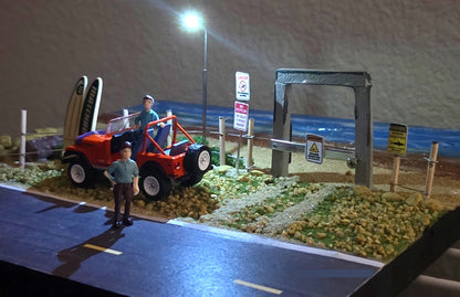 1:64 Diecast Lighted Beach Scene Diorama