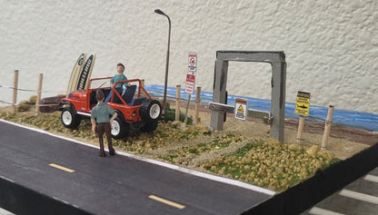 1:64 Diecast Lighted Beach Scene Diorama