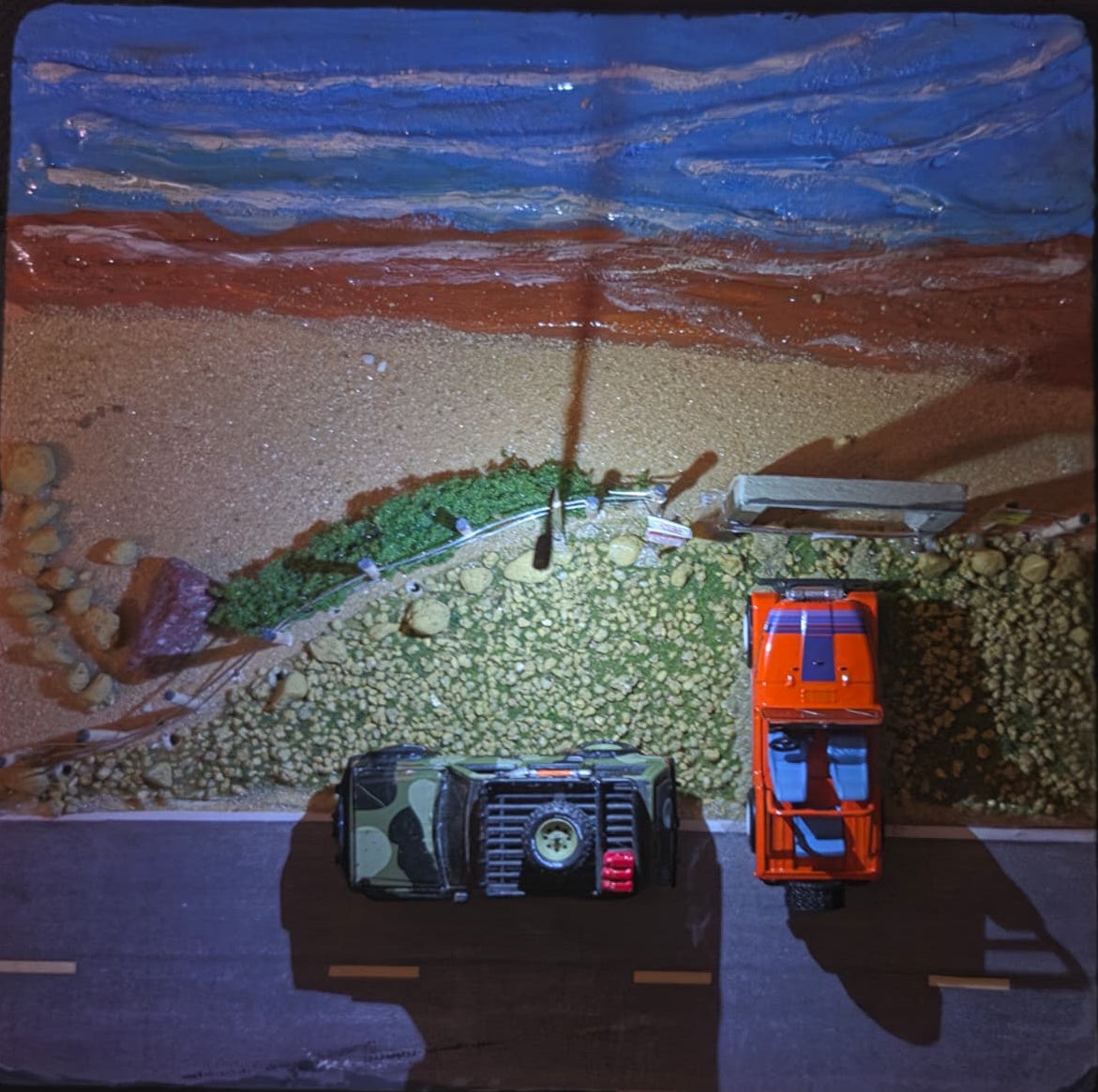 1:64 Diecast Lighted Beach Scene Diorama