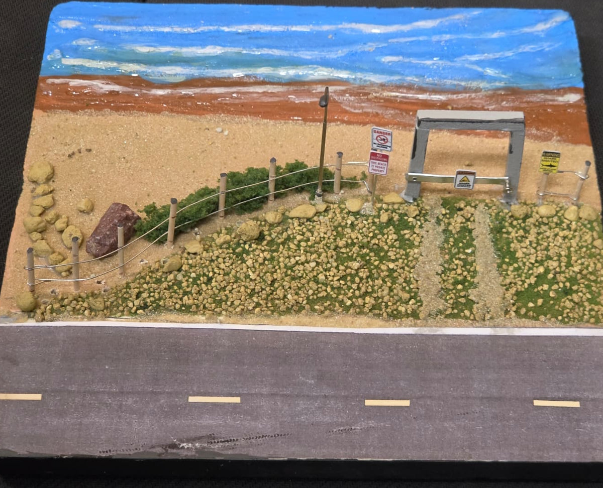 1:64 Diecast Lighted Beach Scene Diorama