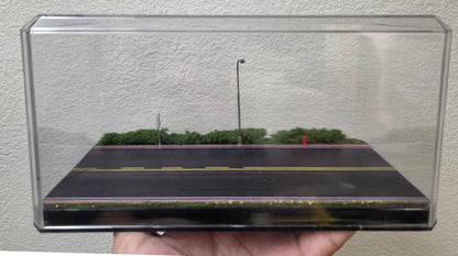 1:64 Diecast Road Diorama — Clear Acrylic Display Case