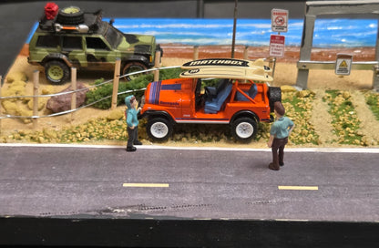 1:64 Diecast Lighted Beach Scene Diorama