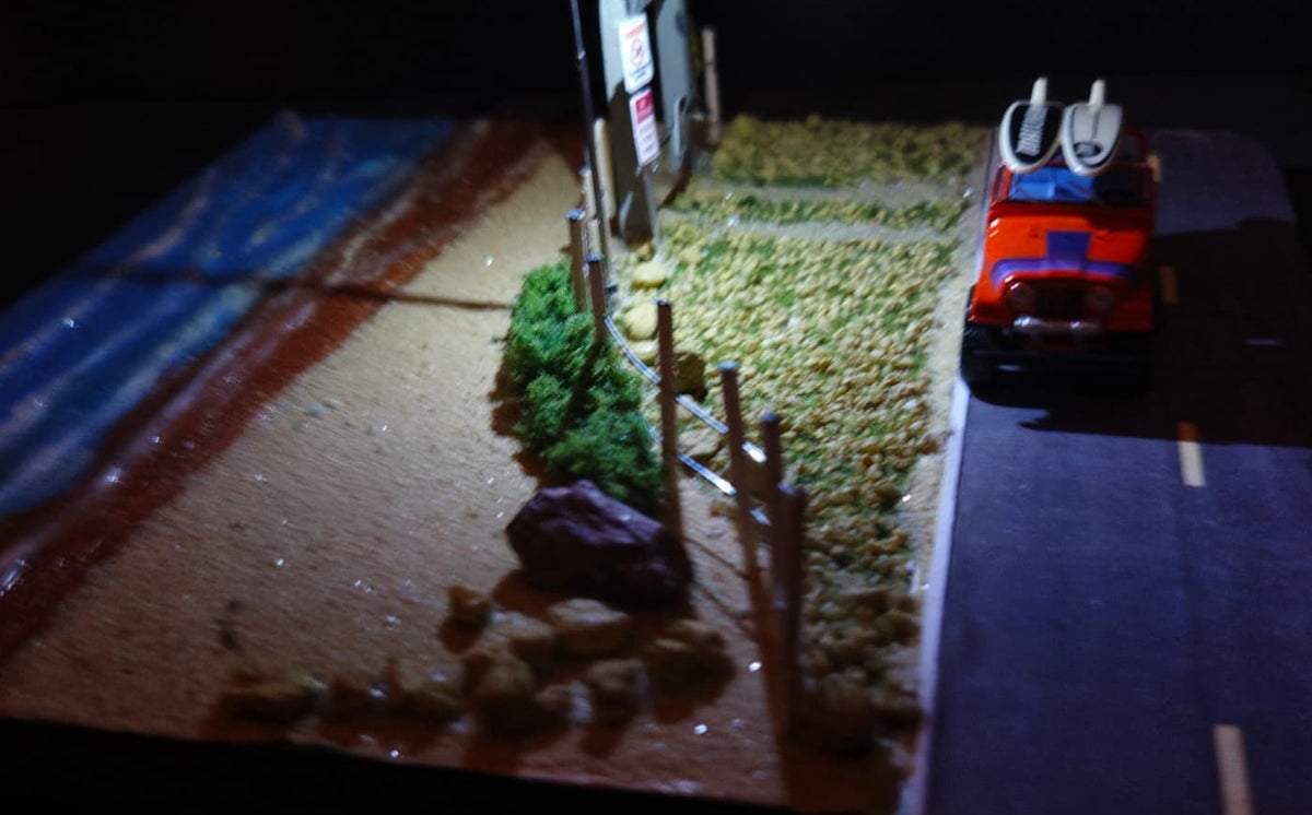 1:64 Diecast Lighted Beach Scene Diorama